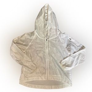 Women’s Champion White Hooded Zip Up Mesh Windbreaker Jacket